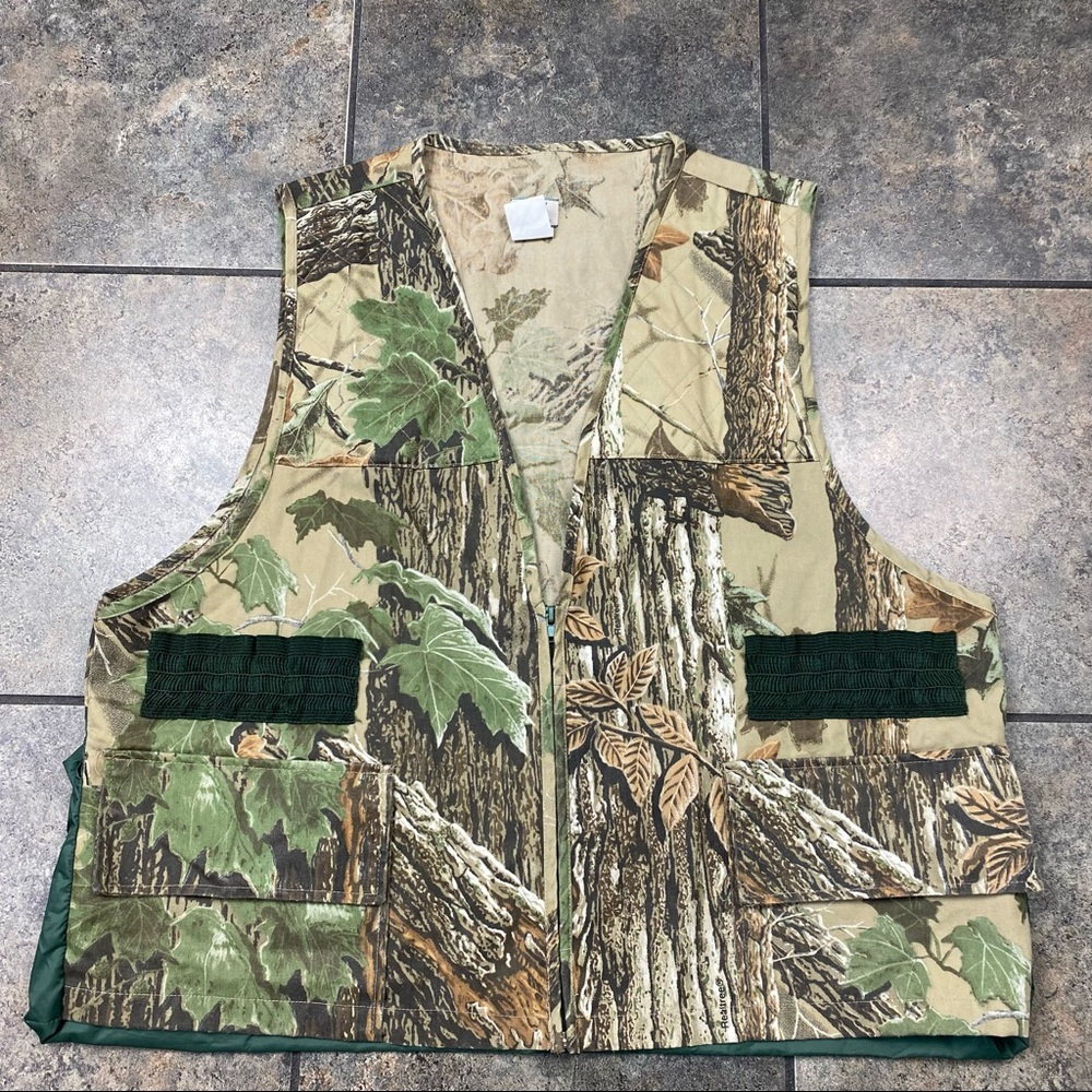 Men’s Vintage Ozark Trail Lightweight Camo Hunting Vest Size XL